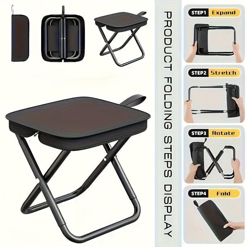 Folding Stool Iron Frame Outdoor Camping Chair