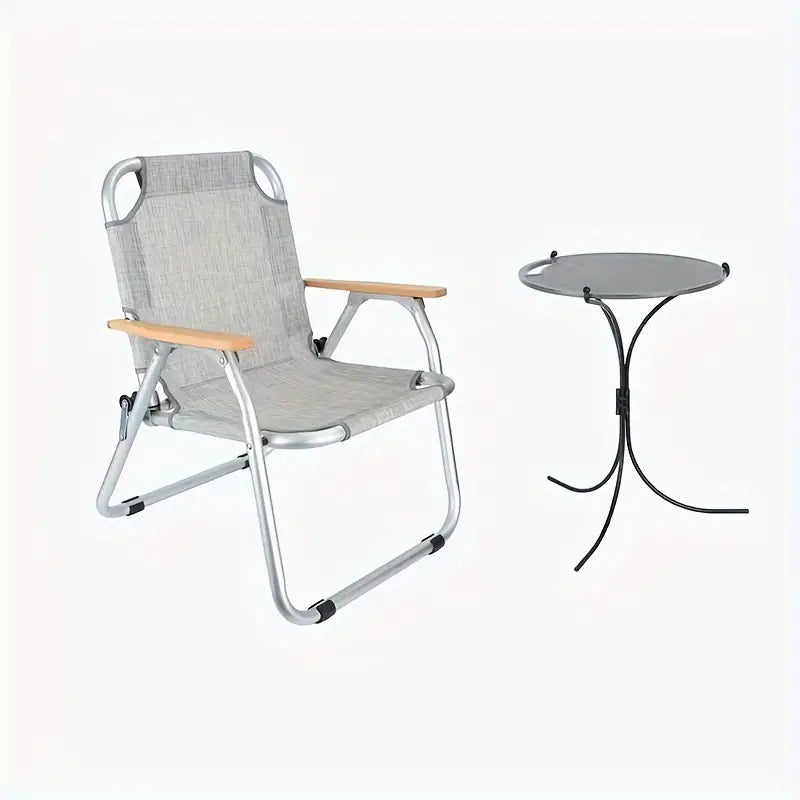 Compact Folding Wrought Iron Round Table