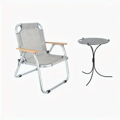 Compact Folding Wrought Iron Round Table