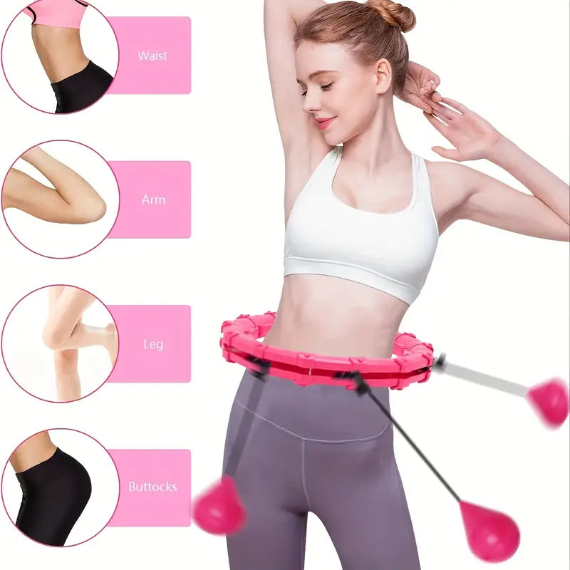 Adjustable Weighted Fitness Hoops for Effective Abdomen Workout