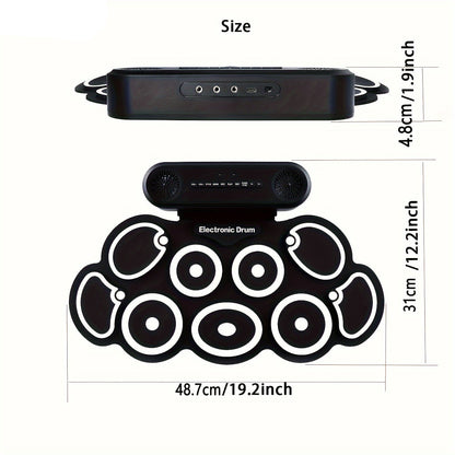 Electronic Drum Set with 9 Pads & Speakers