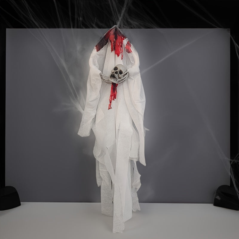 Horror Hanging Ghost Pendant Head in Hands