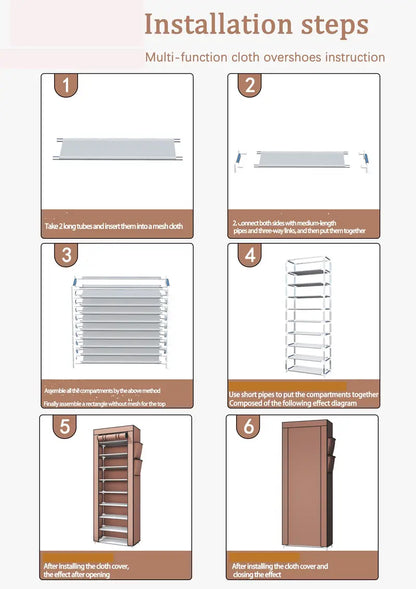 Maximize Space and Minimize Dust with our Oxford Fabric Shoe Rack