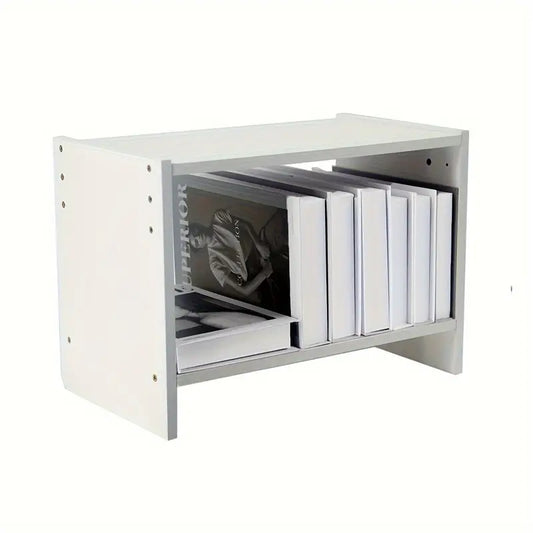 Modern Wood Desk Bookshelf - Office Desk Storage Rack