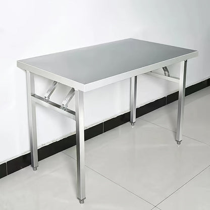 Folding Outdoor Stainless Steel Dining Table
