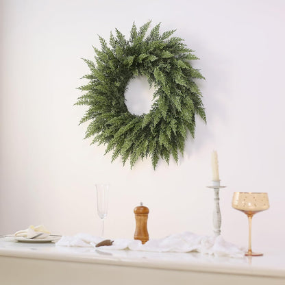 Real Touch Artificial Cedar Wreath Wall Hanging