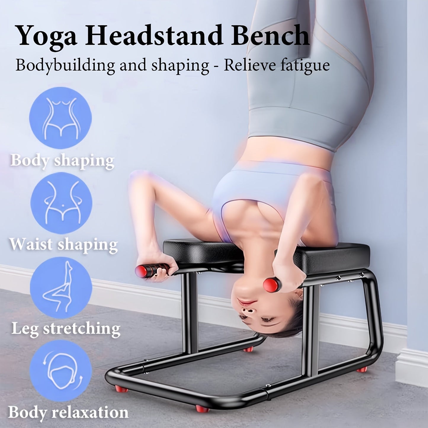 Upward Yoga Stool with Handrests Iron Frame