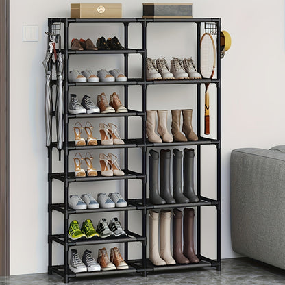 Shoe Rack with Boot Hooks Capacity (9-Tier)