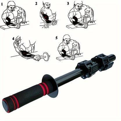 Adjustable Dumbbell Handles for Arm & Forearm Strength Training(Black)