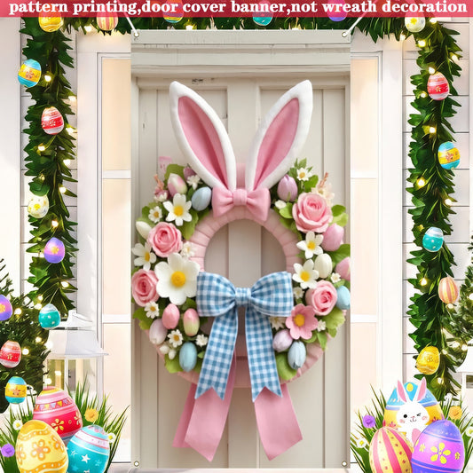 Easter Bunny Ear Wreath Banner