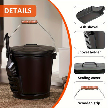 Galvanized Ash Bucket Set with Shovel