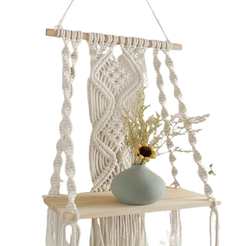 Organization meets style with this sleek wooden floating shelf