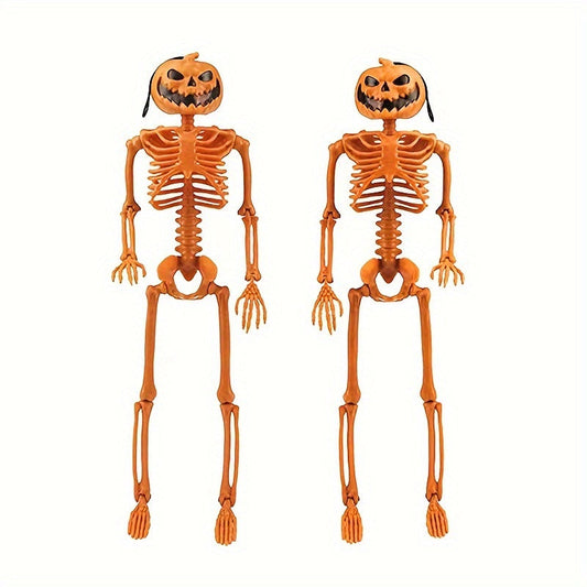 Halloween Pumpkin Skeleton Props (2Pcs)