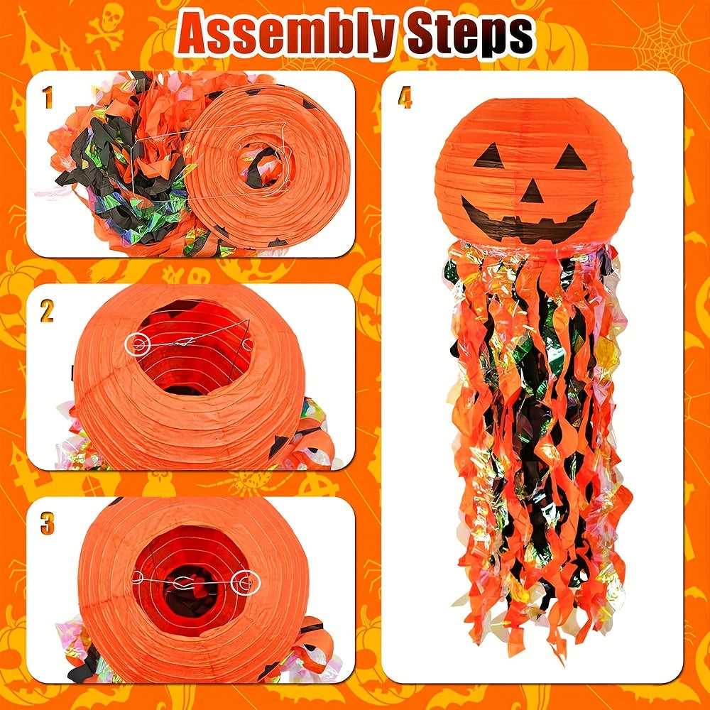 Halloween Pumpkin Paper Lanterns Party Decoration (5pcs)