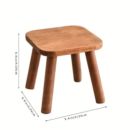 1pc Wood Shoe Stool - Walnut