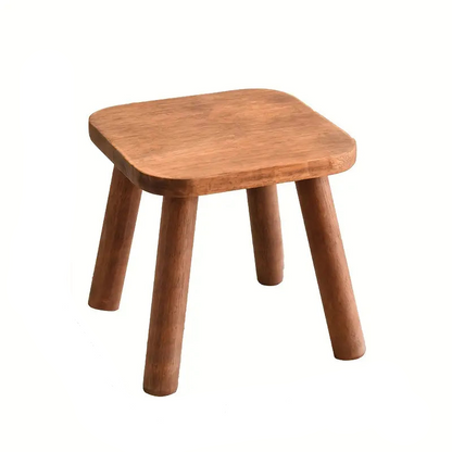 1pc Wood Shoe Stool - Walnut