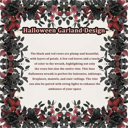 Halloween Artificial Garland Rose Vine