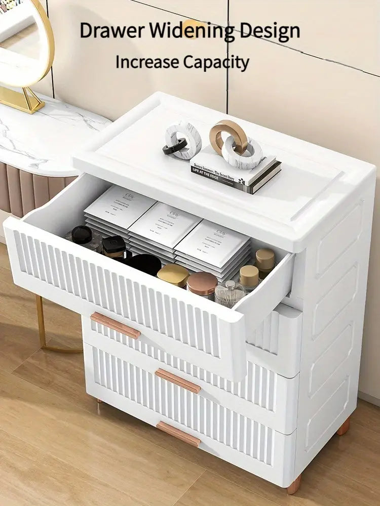 Effortlessly decluttering with the Plastic Drawer Storage Cabinet Organizer