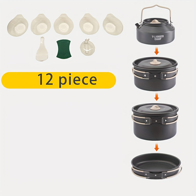 Outdoor Camping Cookware Set (12 pcs)