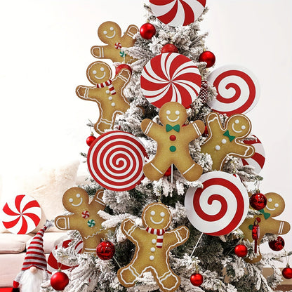 Candy Cane Swirls Christmas Tree Topper & Ornament Set