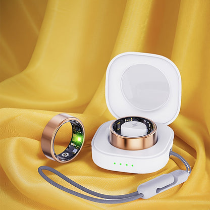 Smart Fitness Ring with Charging Case - Gold