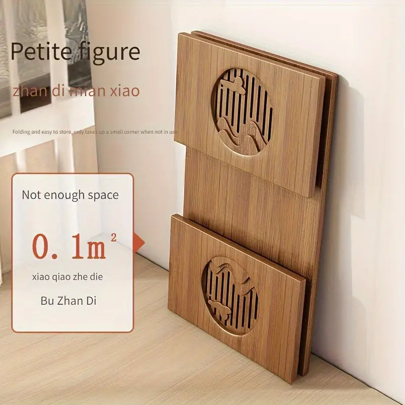 Folding Bamboo Coffee Table - Tatami-Style