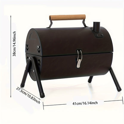 Double-Sided Charcoal Grill with Lid