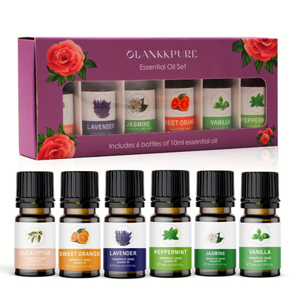 Aromatherapy Glass Bottles Essential Oil Set of 6
