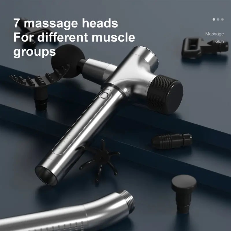 Extended Reach Pro Fascial Massage Gun - Telescopic Handle(Gray)