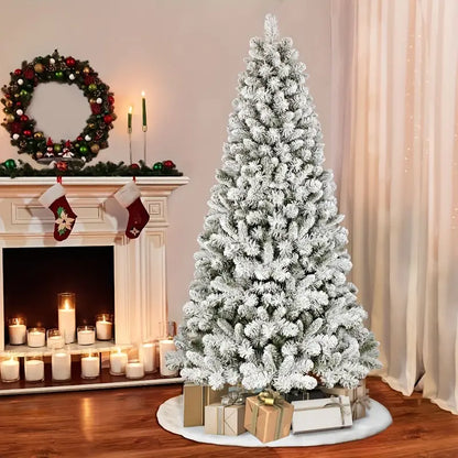 High-End 180cm Christmas White Simulation Artificial Snow Cedar Tree with 600 Branches