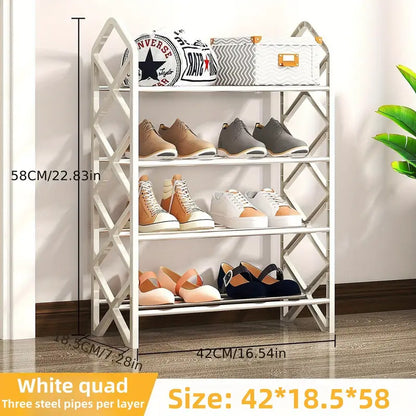 Elegance meets organization with this innovative dustproof shoe rack