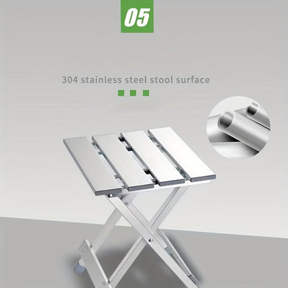 Ultra-Lightweight Folding Aluminum Camping Stool