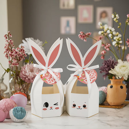 12pcs Easter Bunny Ear Gift Boxes, Spring Party Favors