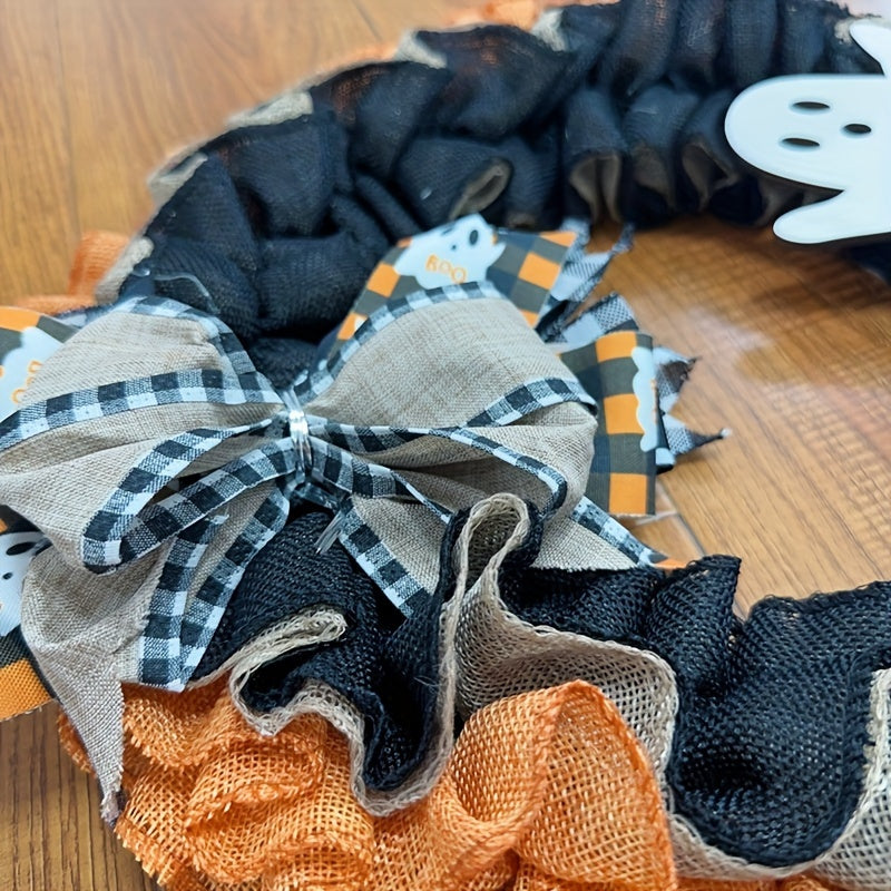 Halloween Wreath with Ribbons Bells and Bow