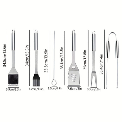 BBQ Grilling Stainless Steel Accessories Set (10pcs)