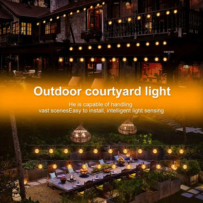 Solar Crystal Globe String Lights - 1 Pack, 100 LED, IP65 Waterproof, 8 Lighting Modes