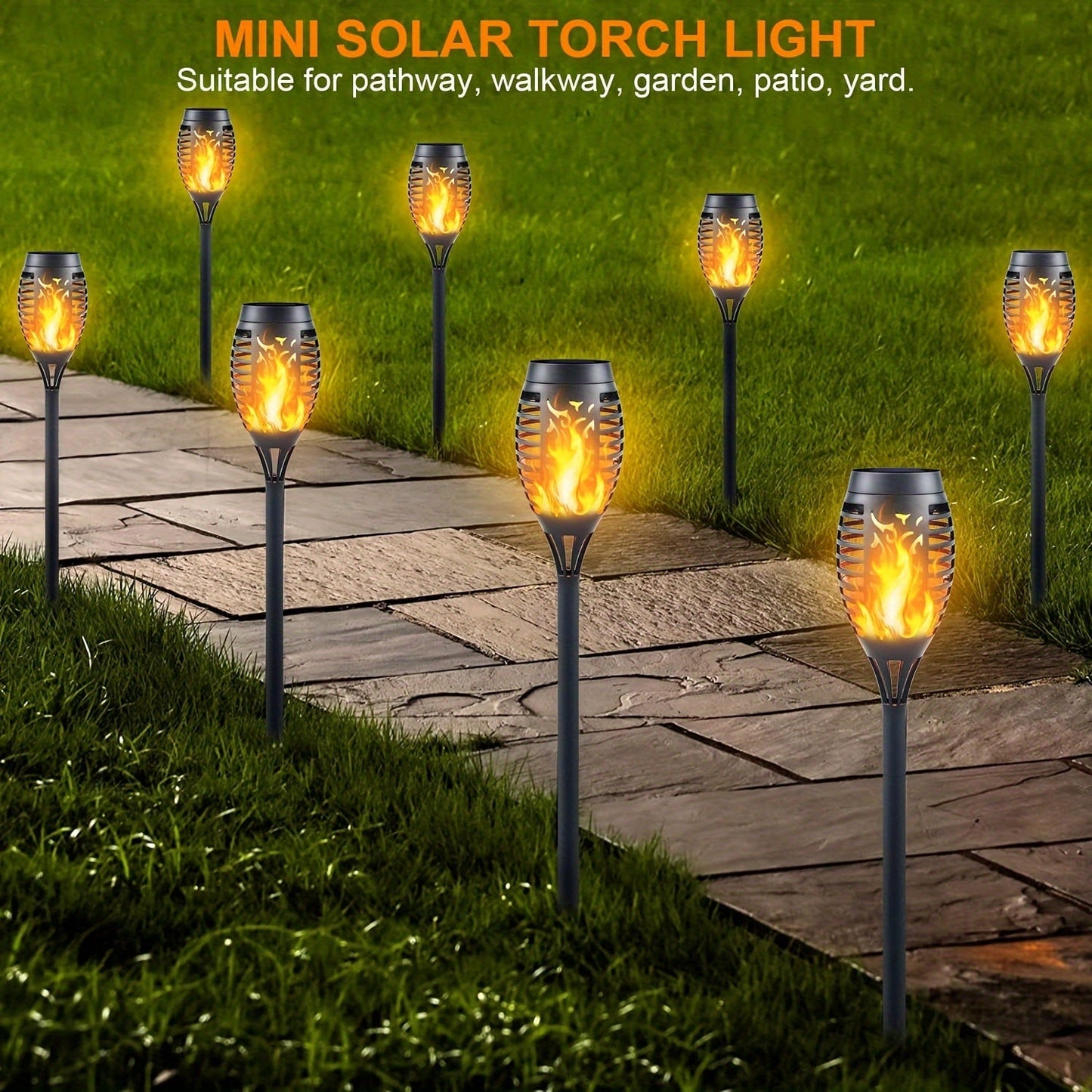 Solar Flame Lights Outdoor Garden Torch (4 Pack)