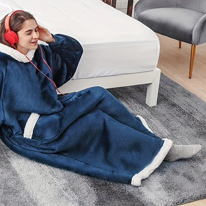Oversized Flannel Wearable Blanket Hoodie