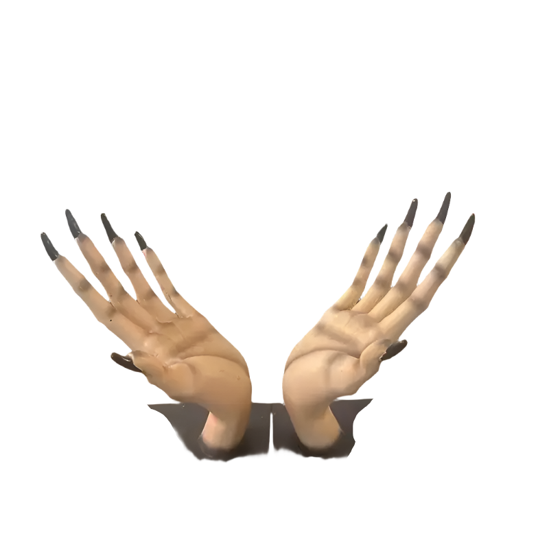 2-Piece Hand Bookends - Resin Decor