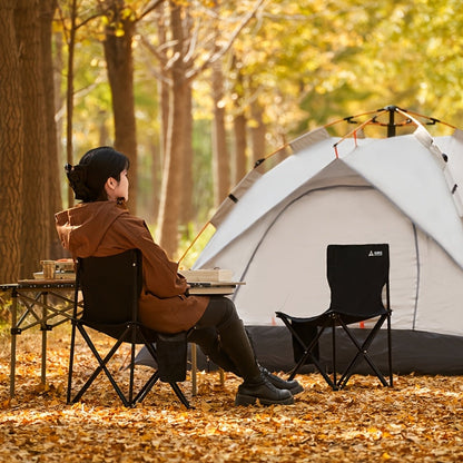Portable Folding Steel Camping Chair with Backrest