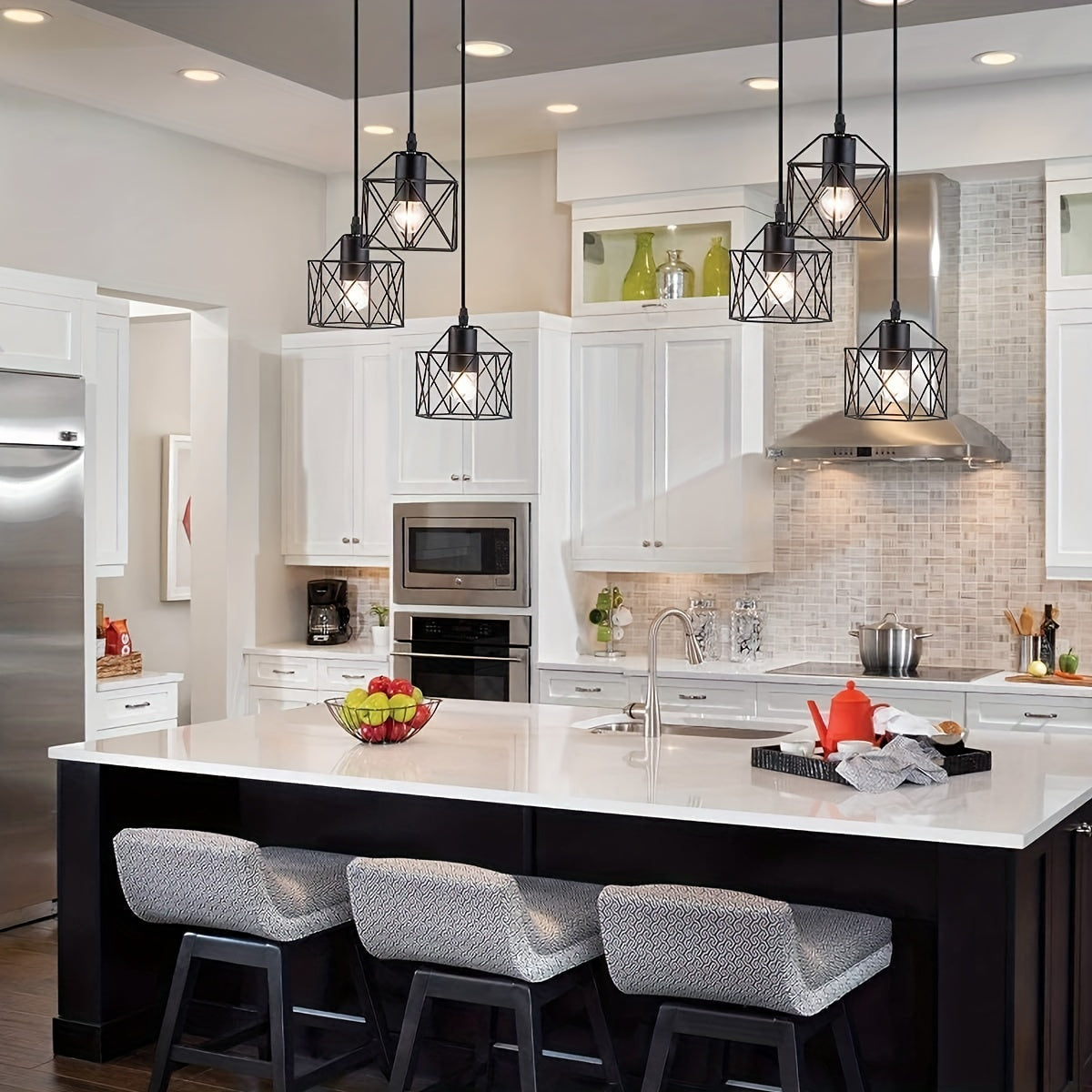 3-Light Industrial Ceiling Light