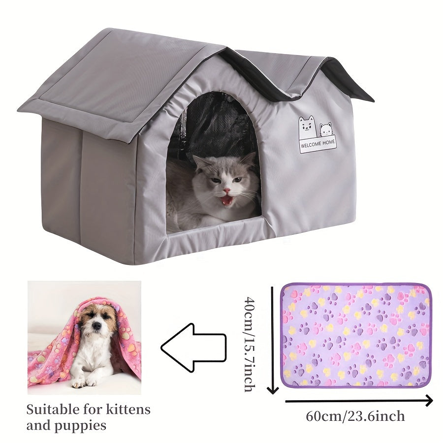 Cat Dog Bed House for All-Season Comfort Shelter