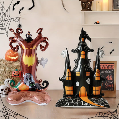 Halloween Haunted House & Tree Foil Balloons (2pcs)