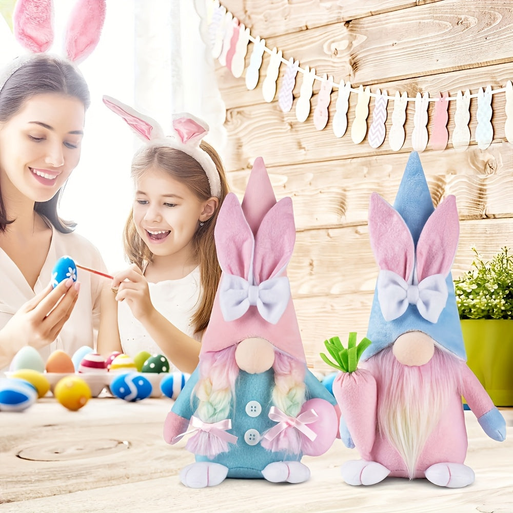 2-Pack Easter Gnome Plush Toys Set