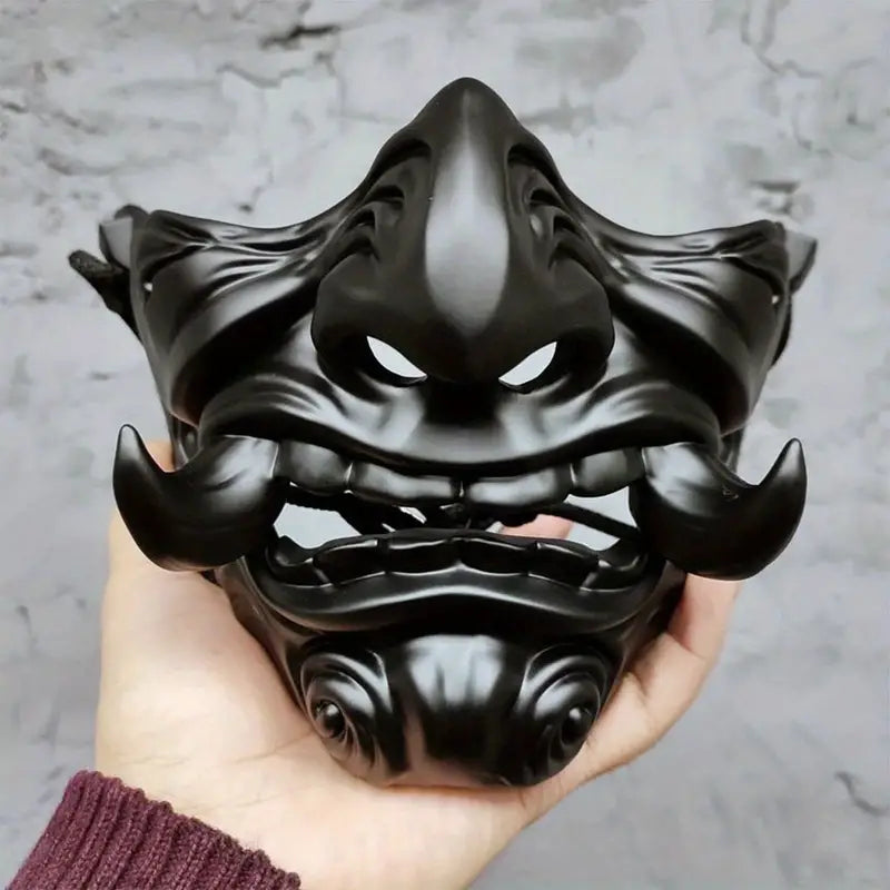 Samurai Spirit: Japanese Prajna Ghost Face Mask for Halloween