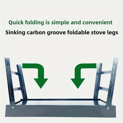 Portable Cast Iron BBQ Grill with Lid & Tools