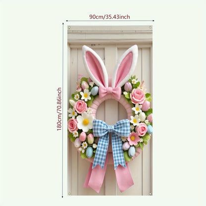 Easter Bunny Ear Wreath Banner