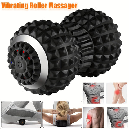 Vibrating Massage Ball for Pain Relief & Deep Tissue Myofascial Release(Black)
