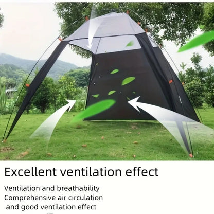 4-Person Canopy Triangle Beach Tent Sun Shelter