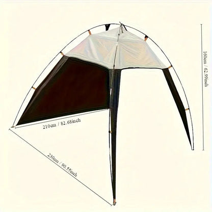 4-Person Canopy Triangle Beach Tent Sun Shelter